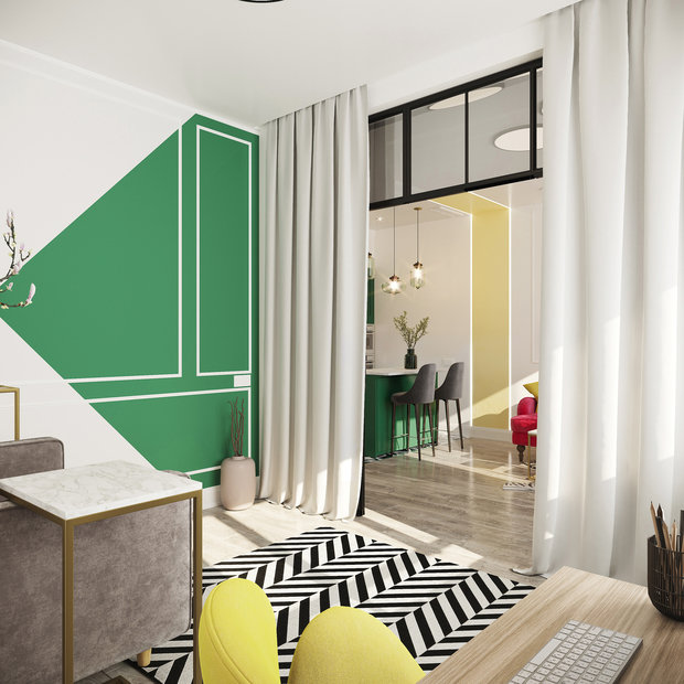 Фото из портфолио ЖК Green Park 58,6 м² – фотографии дизайна интерьеров на INMYROOM