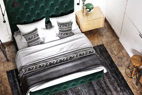 Спальня в стиле богемного лофта