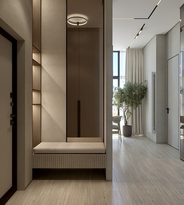 Фотография: Прихожая в стиле Современный, Минимализм, Квартира, Проект недели, 3 комнаты, 60-90 метров, Вера Шеверденок – фото на INMYROOM