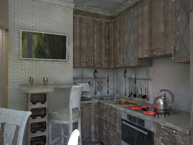 Фотография: Кухня и столовая в стиле Прованс и Кантри – фото на INMYROOM