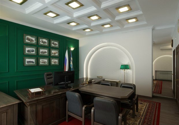 Фото из портфолио Кабинет руководителя компании МРСКЮГА – фотографии дизайна интерьеров на INMYROOM