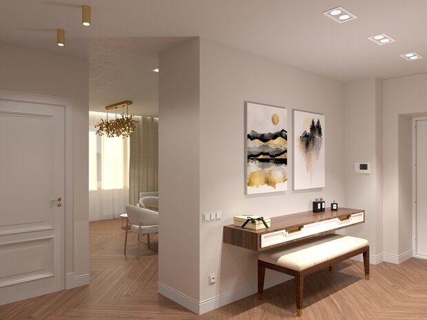 Фото из портфолио Квартира в бежевых оттенках – фотографии дизайна интерьеров на INMYROOM