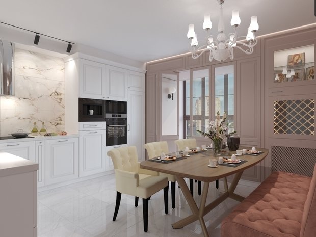 Фото из портфолио Кухня-столовая на Южном берегу – фотографии дизайна интерьеров на INMYROOM