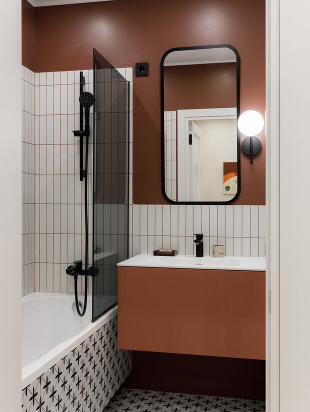 Фотография: Ванная в стиле Современный, Квартира, Проект дня, Москва, 2 комнаты, 40-60 метров, Екатерина Пашнина – фото на INMYROOM
