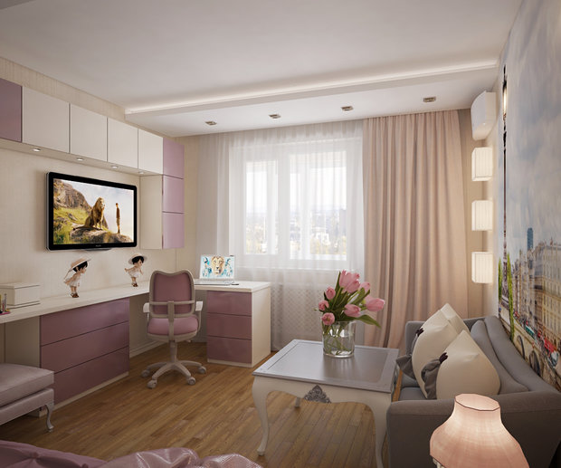 Фото из портфолио Спальня для девушки – фотографии дизайна интерьеров на INMYROOM
