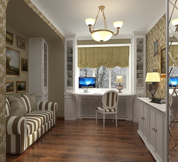 Фото из портфолио Кабинет "Зимняя сказка" – фотографии дизайна интерьеров на INMYROOM