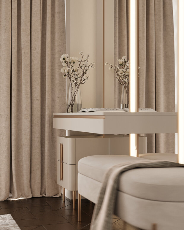 Фото из портфолио Дизайн интерьера квартиры в ЖК «Alpen (Альпен)» в стиле современная классика – фотографии дизайна интерьеров на INMYROOM