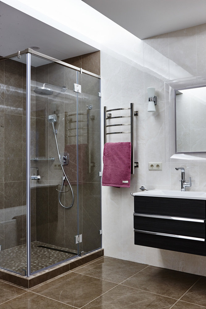Фотография: Ванная в стиле Современный, Дом, Проект недели, Дом и дача, Никита Морозов, KM Studio, Московская область, Таунхаус – фото на INMYROOM