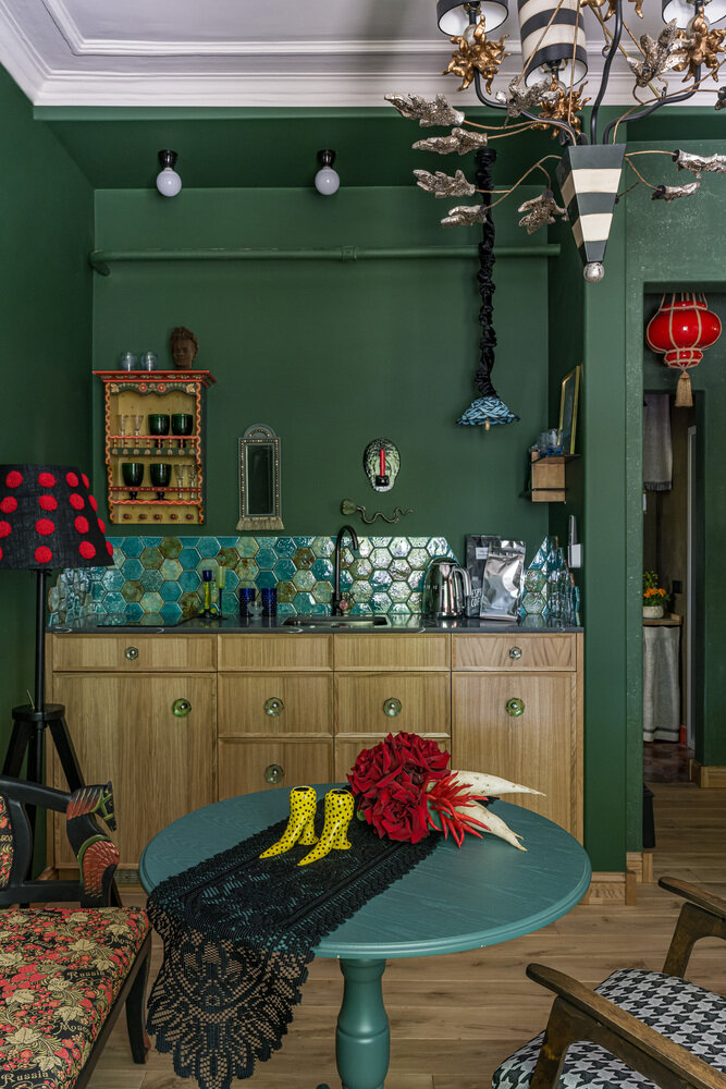 Фотография: Кухня и столовая в стиле Эклектика, Квартира, Проект дня, Сталинка, Кирпичный дом, 2 комнаты, 40-60 метров, Уфа, Юлия Мусина, PRSPKT Architects – фото на INMYROOM Фотография: Кухня и столовая в стиле Эклектика, Квартира, Проект дня, Сталинка, Кирпичный дом, 2 комнаты, 40-60 метров, Уфа, Юлия Мусина, PRSPKT Architects – фото на INMYROOM