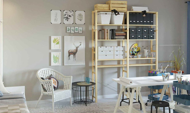 Фотография: Кабинет в стиле Скандинавский, Гид, ИКЕА, П-44 – фото на INMYROOM