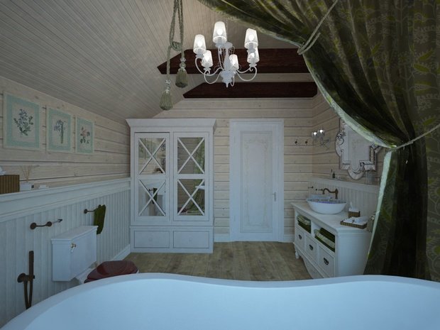 Фото из портфолио Сруб Прованс – фотографии дизайна интерьеров на INMYROOM