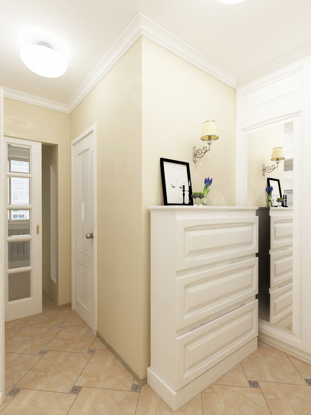 Фотография: Прихожая в стиле Прованс и Кантри, Малогабаритная квартира, Квартира, Дома и квартиры, Проект недели, Москва – фото на INMYROOM