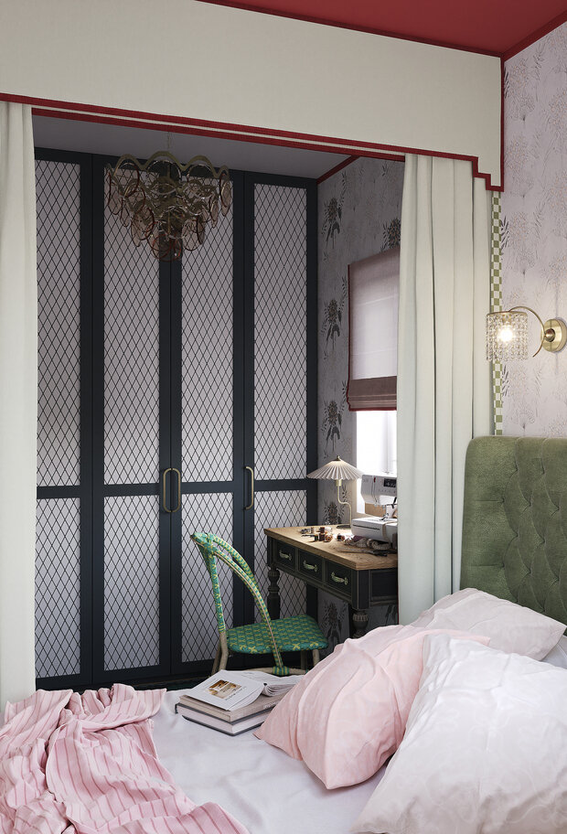 Фотография: Спальня в стиле Прованс и Кантри, Эклектика, Винтажный, Проект дня, Дача, Дом и дача, Ирина Собыленская, 1 комната, до 40 метров, Смоленская область – фото на INMYROOM