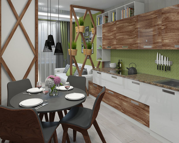 Фото из портфолио Кухня площадью 16 кв м – фотографии дизайна интерьеров на INMYROOM