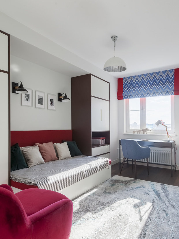 Фотография: Детская в стиле Современный, Квартира, Проект недели, Москва, Панельный дом, Катя Алагич, Илья Гульянц, El Born Studio, 3 комнаты, 60-90 метров – фото на INMYROOM