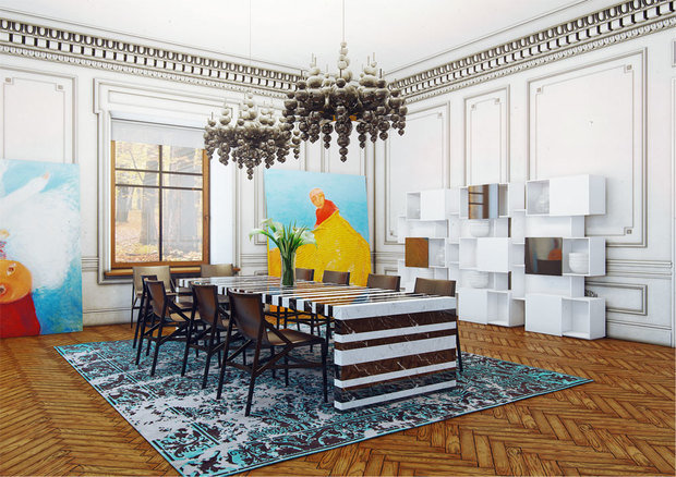 Фото из портфолио Дизайн интерьеров особняка после реконструкции. (ул. Смольного, д.4) – фотографии дизайна интерьеров на INMYROOM
