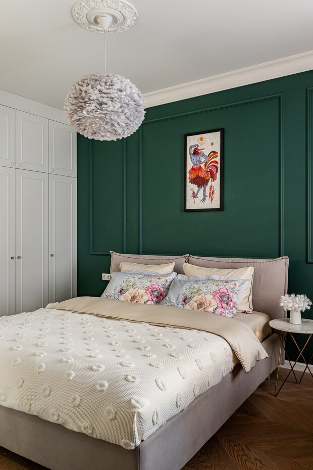 Фотография: Спальня в стиле Современный, Эклектика, Винтажный, Классический, Квартира, Проект дня, Беларусь, Минск, Сталинка, Кирпичный дом, 2 комнаты, 60-90 метров, Анастасия Венедчук – фото на INMYROOM