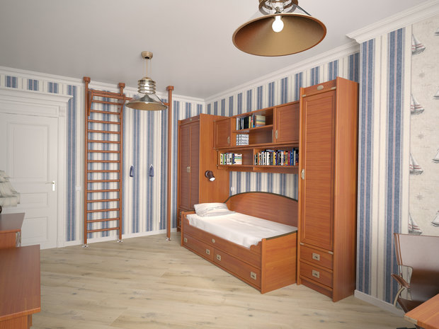 Фото из портфолио Детская в морском стиле – фотографии дизайна интерьеров на INMYROOM