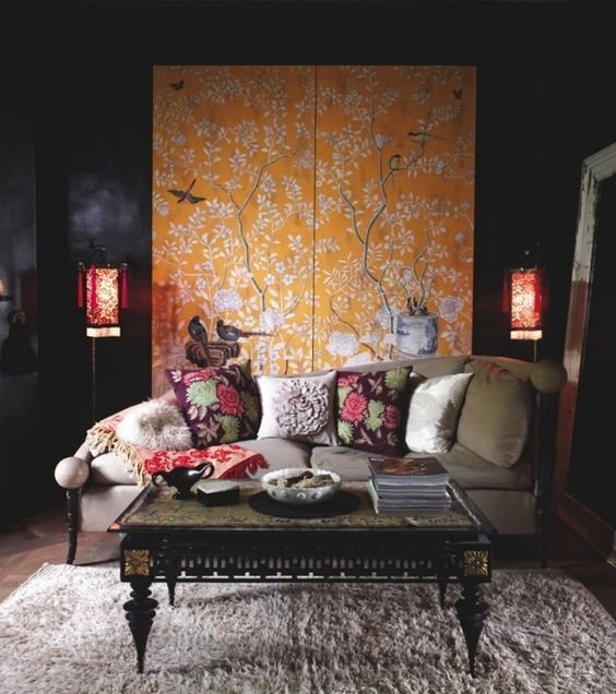 Фотография: Гостиная в стиле Восточный, Советы, Желтый, Виктория Тарасова – фото на INMYROOM