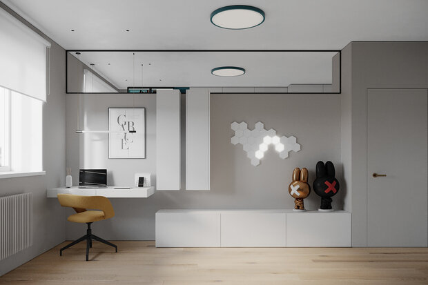 Фотография: Детская в стиле Современный, Хай-тек, Минимализм, Квартира, Проект недели, Москва, 3 комнаты, 60-90 метров, Buro DA, Анастасия Калинина, Дарья Митина – фото на INMYROOM