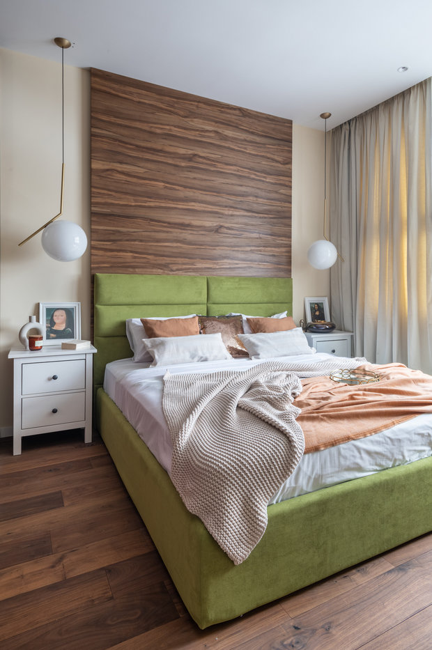 Фотография: Спальня в стиле Современный, Прованс и Кантри, Квартира, Проект недели, Москва, 3 комнаты, Более 90 метров, Sella Interior and Design, Светлана Цисвилер – фото на INMYROOM