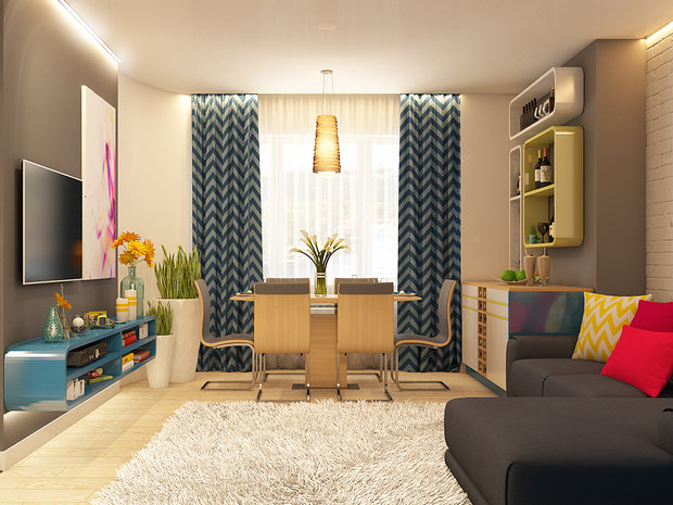 Фото из портфолио Квартира для большой семьи – фотографии дизайна интерьеров на INMYROOM