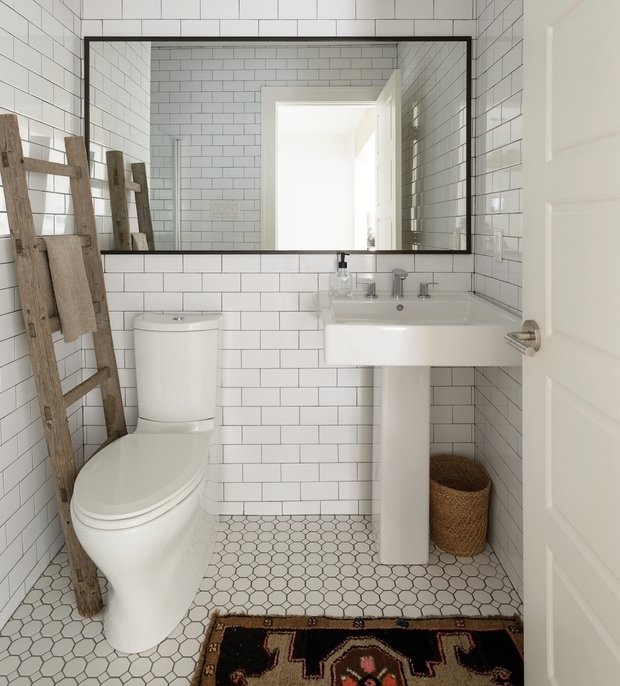 Фотография: Ванная в стиле Скандинавский, Переделка, Дом и дача – фото на INMYROOM