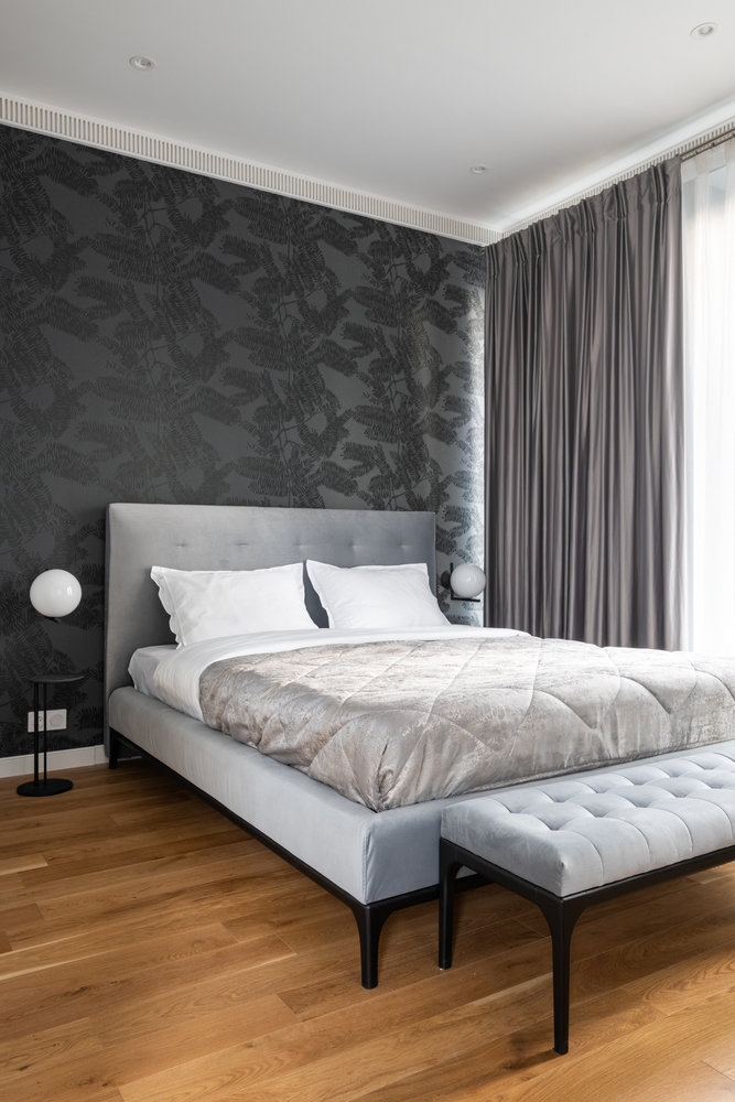 Фотография: Спальня в стиле Современный, Квартира, Проект недели, Москва, 3 комнаты, 60-90 метров, Андрей Байков, Наталья Самохина – фото на INMYROOM Фотография: Спальня в стиле Современный, Квартира, Проект недели, Москва, 3 комнаты, 60-90 метров, Андрей Байков, Наталья Самохина – фото на INMYROOM