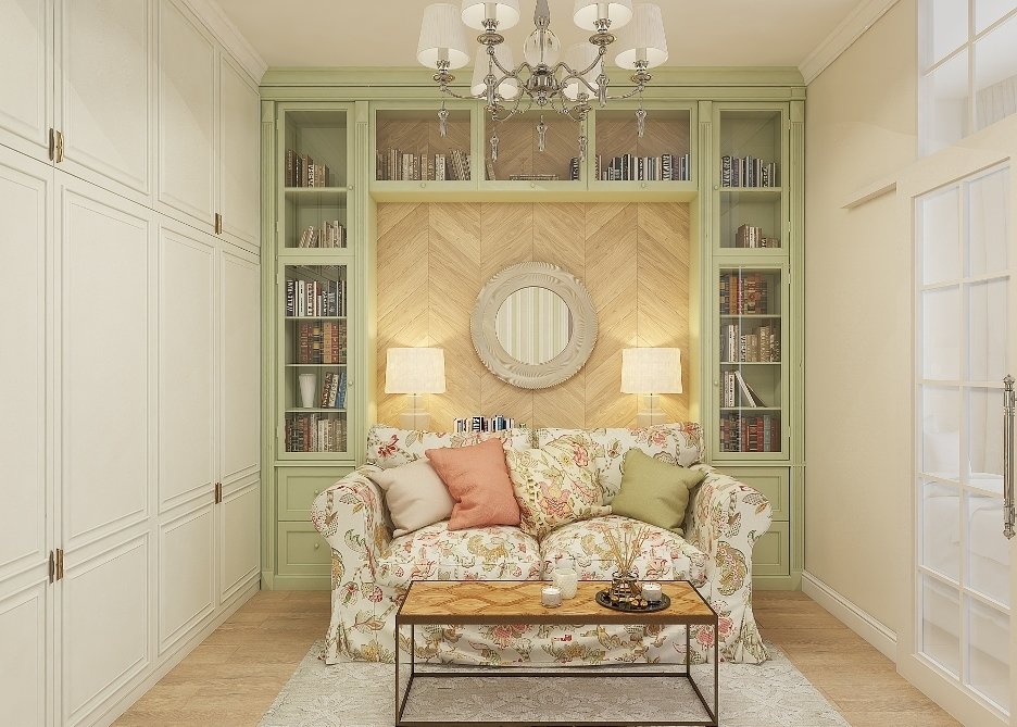 Фотография: Гостиная в стиле Классический, Современный, Квартира, Проект недели, Челябинск, Insomnia, 1 комната, 40-60 метров, Монолитно-кирпичный, ЖК «Александровский» – фото на INMYROOM