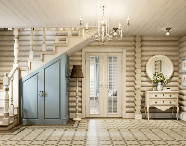Фотография: Прихожая в стиле Прованс и Кантри, Дом, Проект недели, Подмосковье, Московская область, 4 и больше, Более 90 метров, Новоглаголево, Евгений Жданов, Студия GP Project, Павел Годяев – фото на INMYROOM