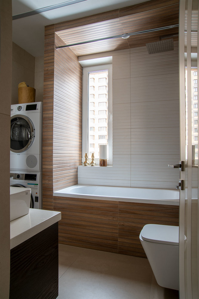 Фотография: Ванная в стиле Современный, Квартира, Проект недели, Одинцово, 2 комнаты, 60-90 метров, Виктория Иванова – фото на INMYROOM