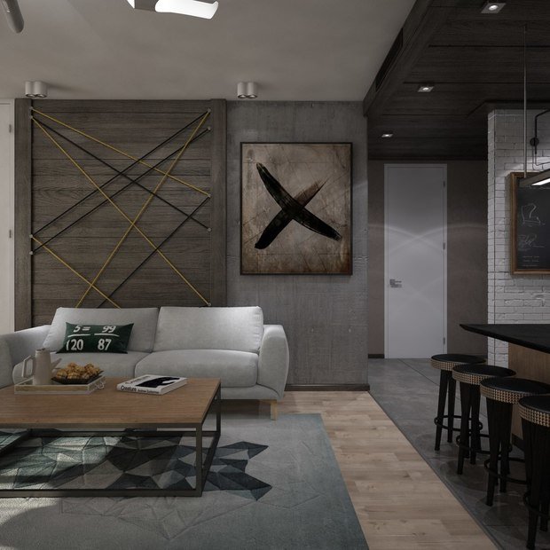 Фото из портфолио Лофт пространство для молодой пары – фотографии дизайна интерьеров на INMYROOM