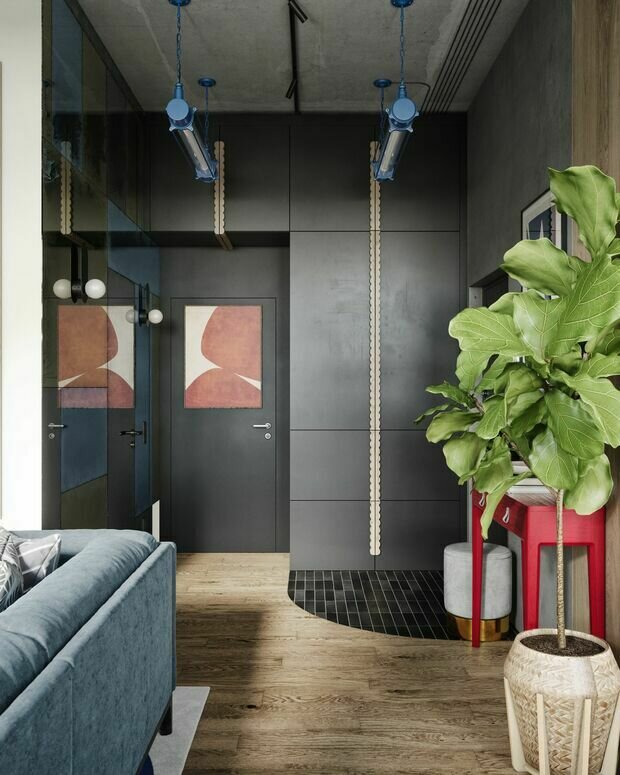 Фотография: Прихожая в стиле Лофт, Современный, Эклектика, Квартира, Проект дня, Санкт-Петербург, 2 комнаты, 40-60 метров, ToTaste.studio – фото на INMYROOM