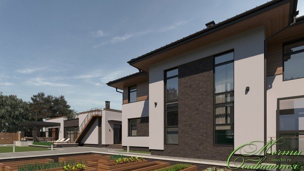 Фото из портфолио Проект фасадов индивидуального жилого дома – фотографии дизайна интерьеров на INMYROOM