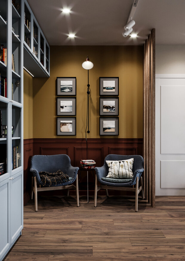 Фотография: Гостиная в стиле Современный, Эклектика, Квартира, Проект недели, Санкт-Петербург, 3 комнаты, Более 90 метров, VizDiz, Илона Ореховская – фото на INMYROOM