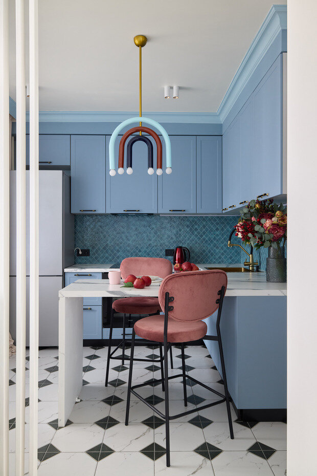 Фотография: Кухня и столовая в стиле Современный, Малогабаритная квартира, Квартира, Студия, Проект дня, Санкт-Петербург, до 40 метров, Александра Войнова – фото на INMYROOM