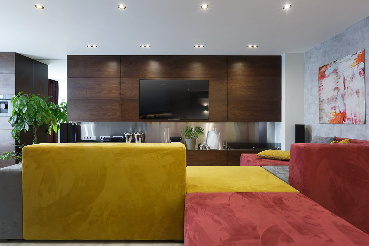 Фотография: Гостиная в стиле Современный, Квартира, Проект недели, Пушкин, Монолитный дом, 4 и больше, Более 90 метров, Кирилл Пономаренко – фото на INMYROOM Фотография: Гостиная в стиле Современный, Квартира, Проект недели, Пушкин, Монолитный дом, 4 и больше, Более 90 метров, Кирилл Пономаренко – фото на INMYROOM