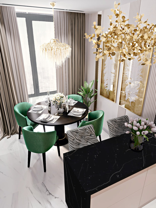 Фотография: Кухня и столовая в стиле Классический, Современный, Квартира, Проект недели, Москва, 3 комнаты, 60-90 метров, Александра Гартке – фото на INMYROOM