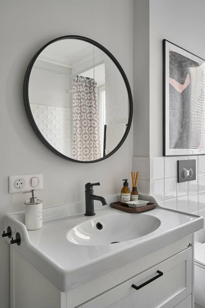 Фотография: Ванная в стиле Скандинавский, Эко, Современный, Квартира, Проект недели, Москва, 2 комнаты, 40-60 метров, Designbox, Анастасия Громова – фото на INMYROOM