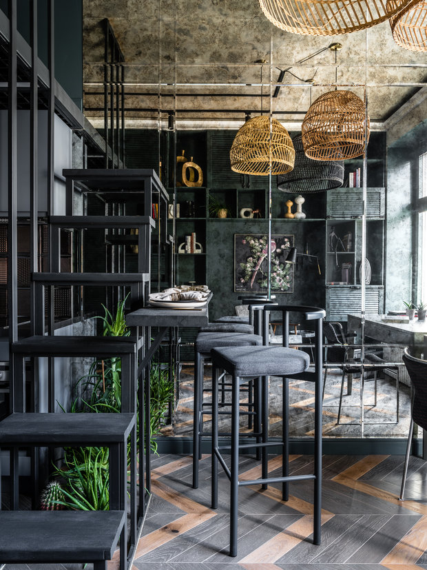 Фотография: Кухня и столовая в стиле Лофт, Современный, Малогабаритная квартира, Квартира, Студия, Проект недели, Москва, до 40 метров, Анна Зуева – фото на INMYROOM