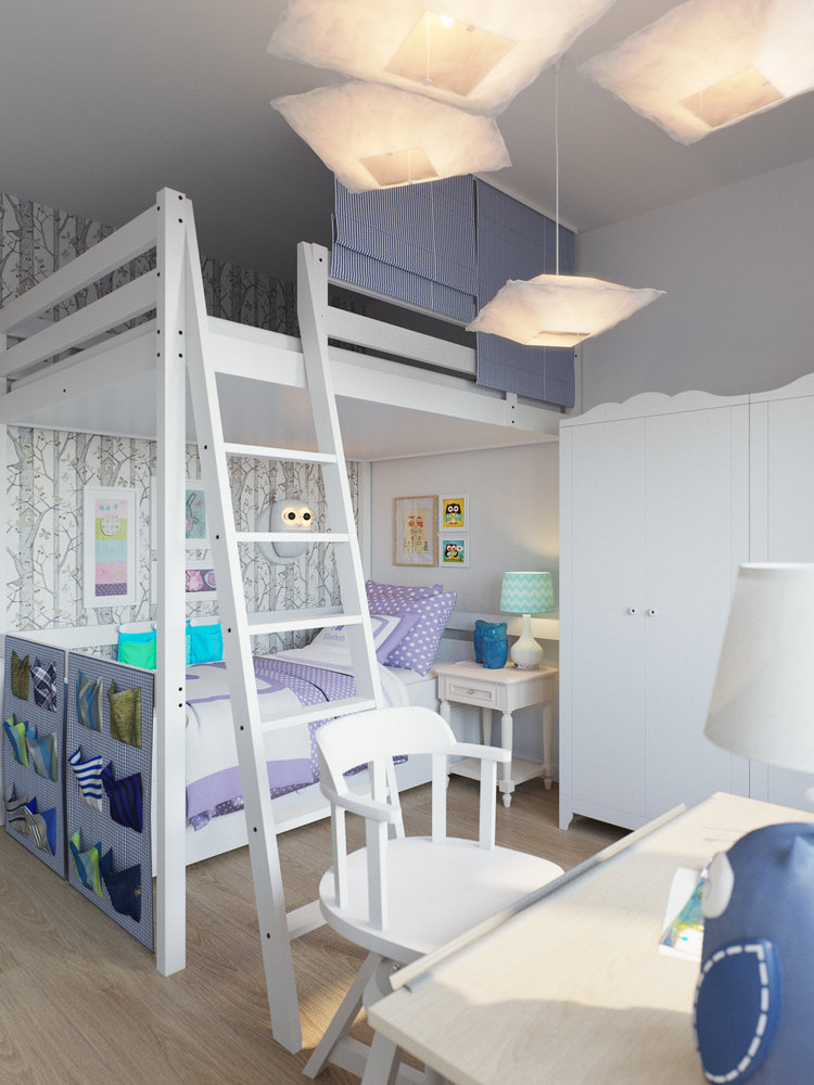 Фотография: Детская в стиле Скандинавский, Квартира, Проект недели, Москва, Никита Зуб, Блочный дом, 3 комнаты, Дизайн-студия «Цуккини», 60-90 метров – фото на INMYROOM