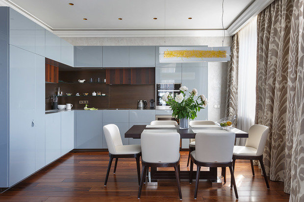 Фотография: Кухня и столовая в стиле Современный, Гостиная, Интерьер комнат, Проект недели – фото на INMYROOM