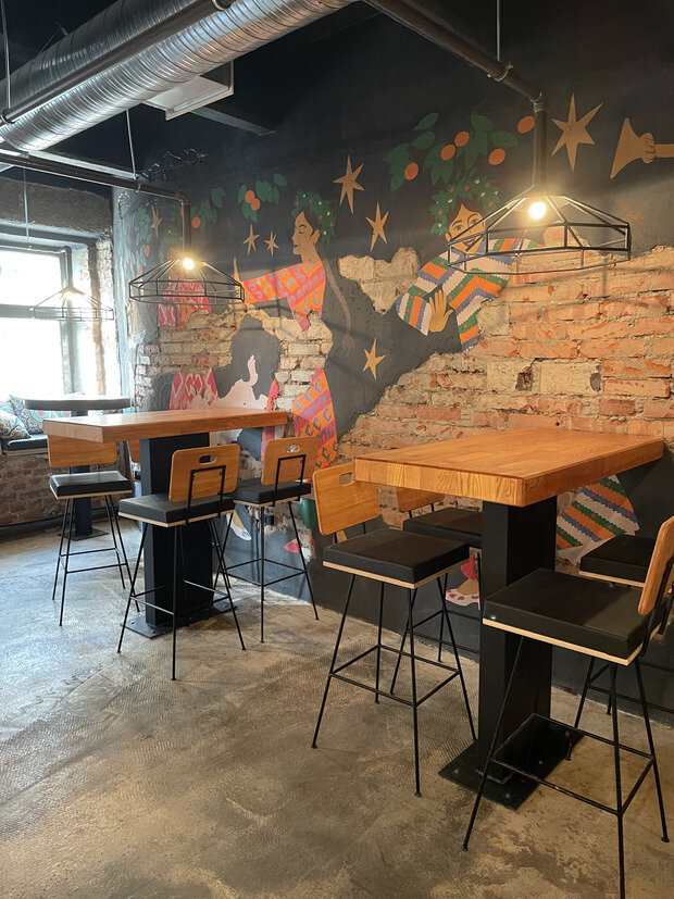 Интерьер офиса в стиле лофт с элементами эклектики