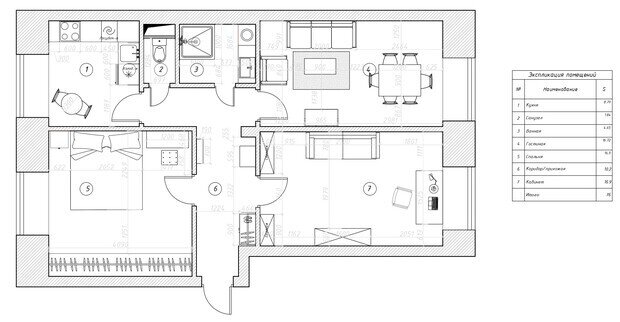 Фотография: Планировки в стиле , Квартира, Проект дня, Москва, Сталинка, Кирпичный дом, 3 комнаты, 60-90 метров, эклектичный с элементами этники и современного дизайна, Екатерина Евтихиева – фото на INMYROOM
