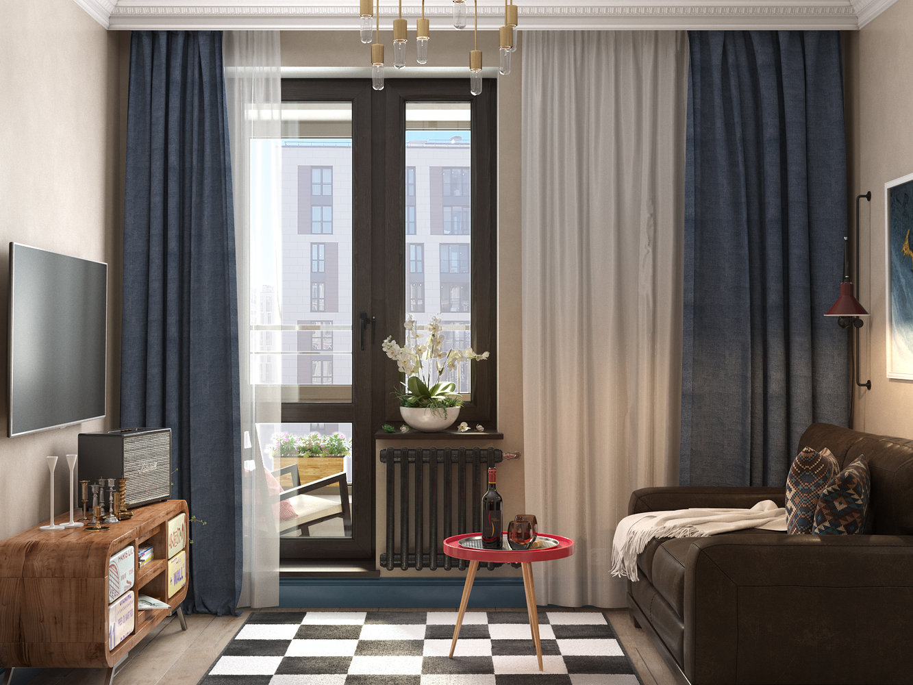 Фотография: Гостиная в стиле Современный, Эклектика, Квартира, Проект недели, Санкт-Петербург, Cubiq Studio, Монолитный дом, 1 комната, 40-60 метров, ЖК «Николаевский Ансамбль» – фото на INMYROOM Фотография: Гостиная в стиле Современный, Эклектика, Квартира, Проект недели, Санкт-Петербург, Cubiq Studio, Монолитный дом, 1 комната, 40-60 метров, ЖК «Николаевский Ансамбль» – фото на INMYROOM