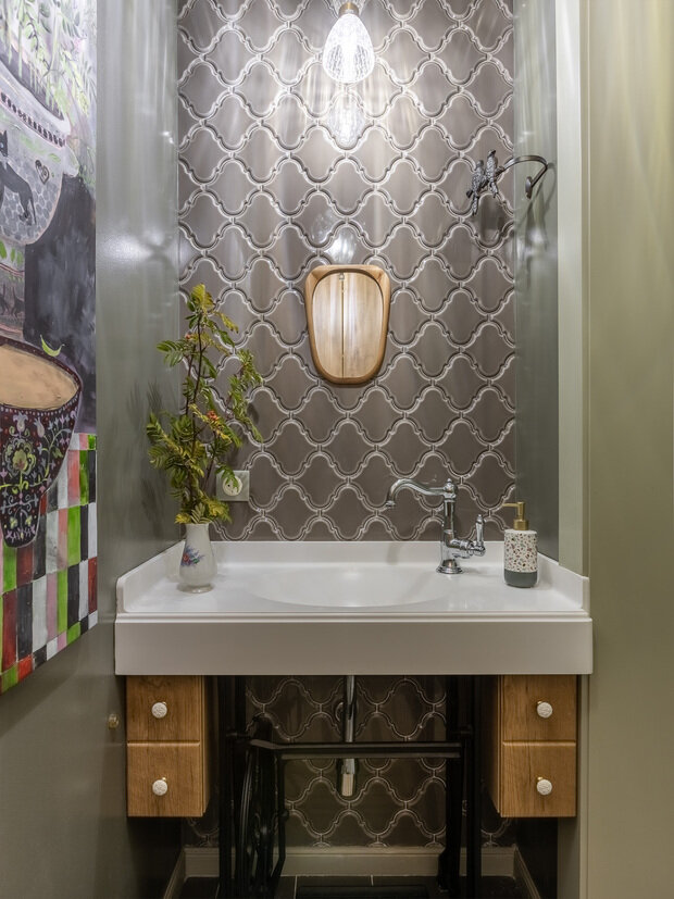 Фотография: Ванная в стиле Прованс и Кантри, Дом, Проект дня, Дом и дача, Кирпичный дом, 4 и больше, Более 90 метров, Башкортостан, Лилия Асфандиярова, прованс/винтаж – фото на INMYROOM