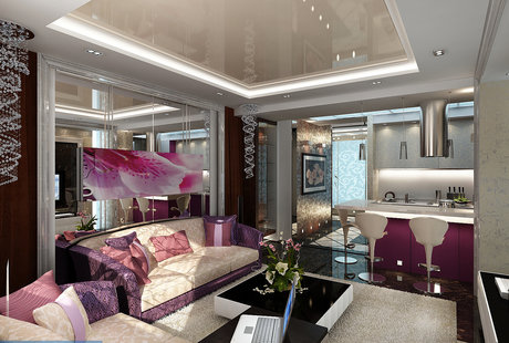 Двухкомнатная квартира в стиле арт-деко