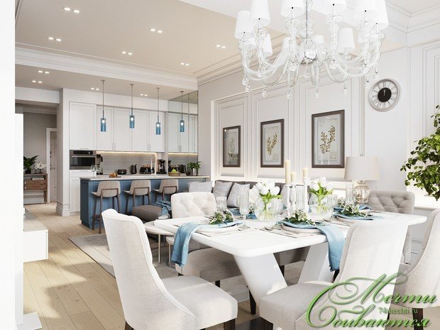 Фото из портфолио Гостиная в стиле лёгкой классики – фотографии дизайна интерьеров на INMYROOM