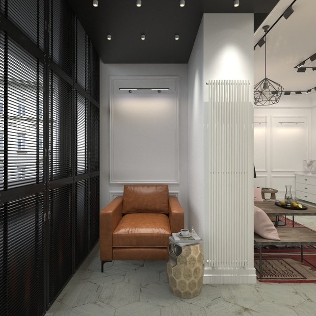 Фотография: Балкон в стиле Скандинавский, Квартира, Проект недели, Блочный дом, 2 комнаты, 40-60 метров, Юлия Штыкина, Ла Корунья – фото на INMYROOM