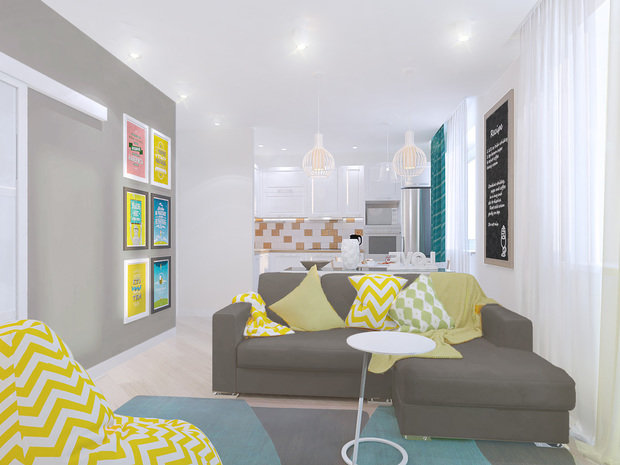 Фото из портфолио Частная квартира 73м2 – фотографии дизайна интерьеров на INMYROOM